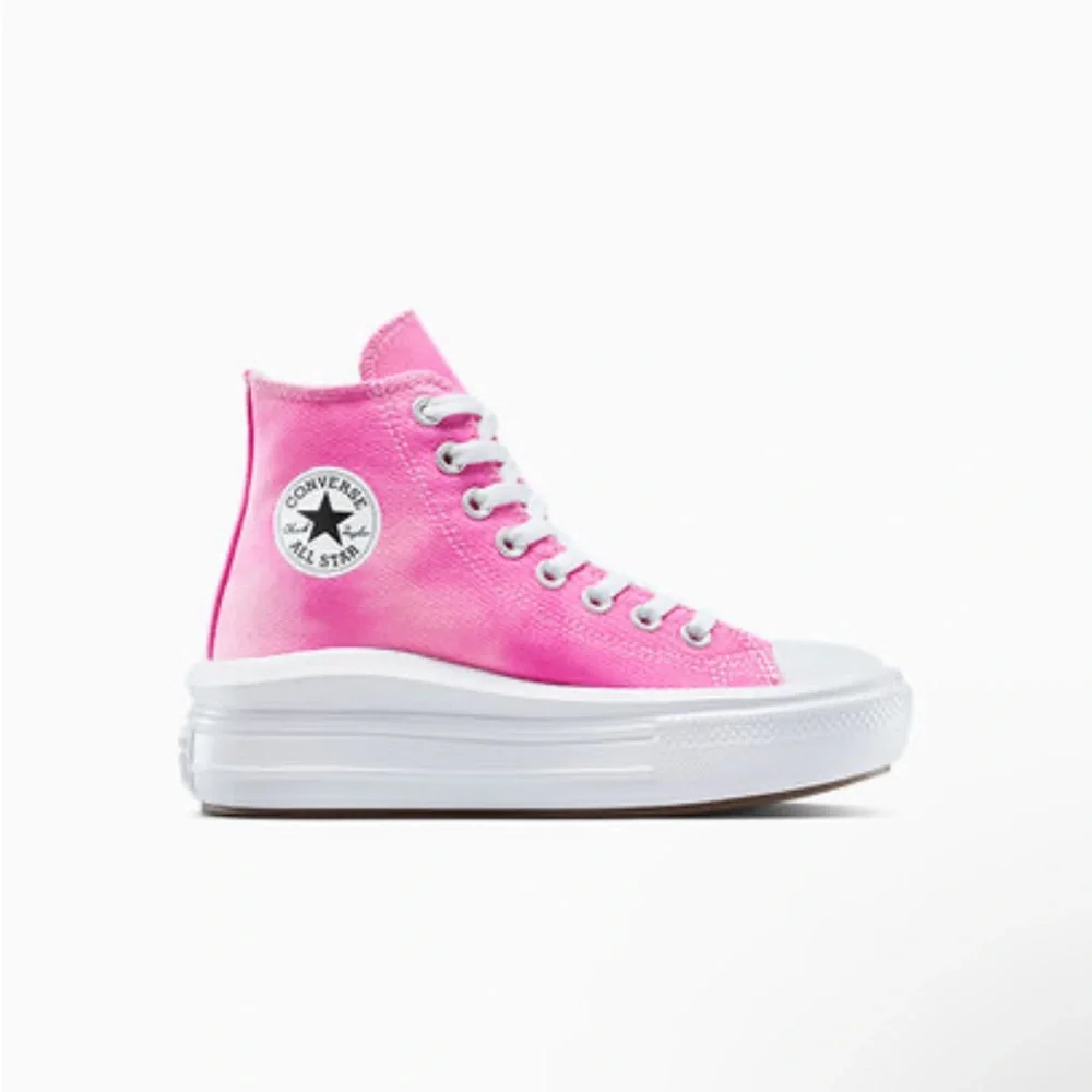 CONVERSE ALL STAR CHUCK TAYLOR MOVE PLATFORM SNEAKERS FUCHSIA CHAOS 5.5 7.5 - Picture 2 of 11